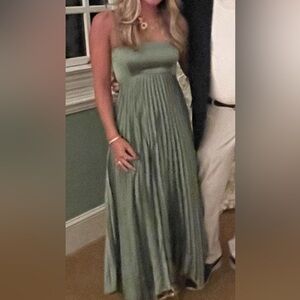Abercrombie & Fitch Olive High Low Dress
